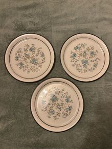 3 Vintage Arklow Honey Stone Round Platters Avonmore # 8156