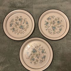 3 Vintage Arklow Honey Stone Round Platters Avonmore # 8156