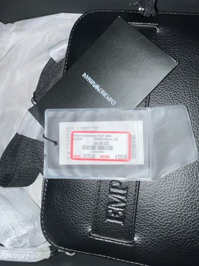 Emporio Armani genuine leather crossbody messenger bag brand new with tag