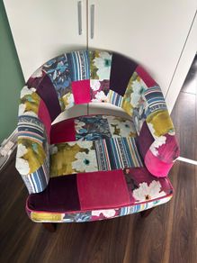 Colourful Patchwork Accent Chair