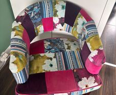 Colourful Patchwork Accent Chair