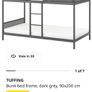 TUFFING Bunk bed frame, dark grey, 90x200 cm Image 7