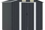 Garden Storage Shed Anthracite Steel 204x132x186 cm