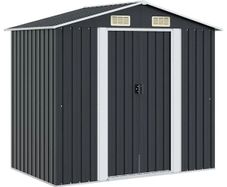Garden Storage Shed Anthracite Steel 204x132x186 cm