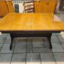 Dining table with glass top and four chairs Image 2