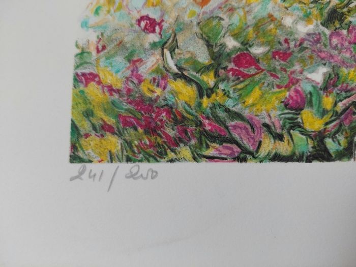 Limited Edition lithograph Le petit village provencal By Marcel Belvisi 241/250