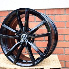 18" Vw Pretoria Type Black Alloys Seat Audi Skoda Vw 5x112