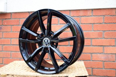 18" Vw Pretoria Type Black Alloys Seat Audi Skoda Vw 5x112