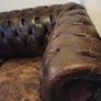 antique chesterfield in rare cigar brown Image 5