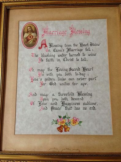 Framed Marriage Blessing