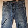 wrangler dustin jeans Size 34/32 button fly navy in excellent condition Image 2