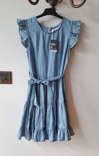 Light blue denim dress