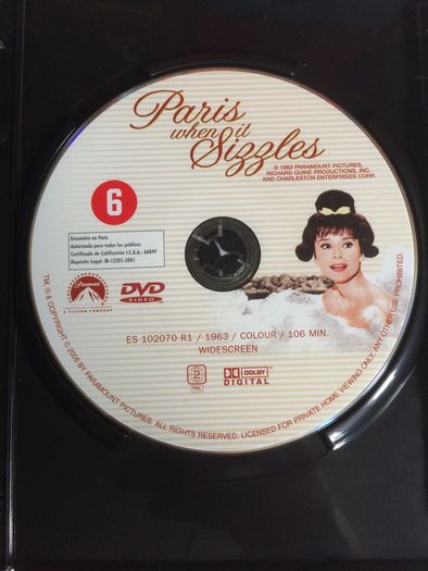 Paris When It Sizzles [1964] Audrey Hepburn & William Holden [Movie DVD]