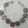 D&F 925 Sterling Silver Hammered Disc Bracelet Image 8