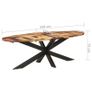 Dining Table 240x100x75 cm Acacia Wood with Sheesham Finish Image 2