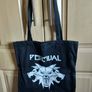 PERCIVAL The Witcher Wild Hunt Cotton tote bag with wolves pattern. NEW Image 3
