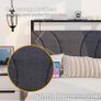 Single with LED Lights,Ergonomic Headboard with USB Charging,Bed Frames Noise-Free Metal Slats,Black Image 8