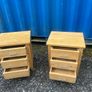 Solid Oak Bedside Lockers Image 7