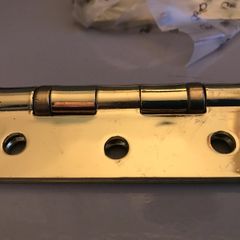 Brass hinges for doors or cabinets x4