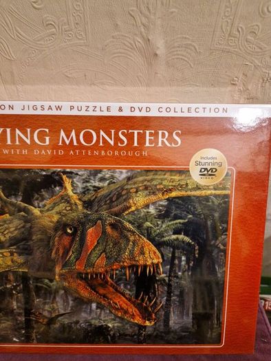 Brand New David Attenborough's Flying Monsters Jigsaw and DVD 1000 Piece Puzzle Dinosaurs