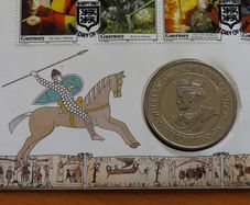 William the Conqueror 1066 2 pounds rare Royal mint vintage 1987 first day coin cover