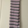 Pink Striped Scarf/Wool Mix Image 2