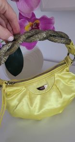 KAREN MILLEN Lime Pouchette with jewelled handle - Rrp 95 (New)