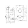 Thermostatic Concealed Shower Valve, Dual Control, Chrome Image 4