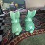 10cm high Pair of Art Deco Mid Century Vintage Original Sylvac Bunnies Image 10