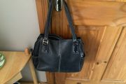 Fossil black leather shoulder bag