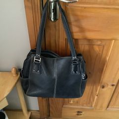 Fossil black leather shoulder bag
