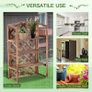 3-Tier Wooden Flower Stand Plant Holder Shelf Display Rack Pots Storage Outdoor Indoor 75 x 38 x 120cm Image 4