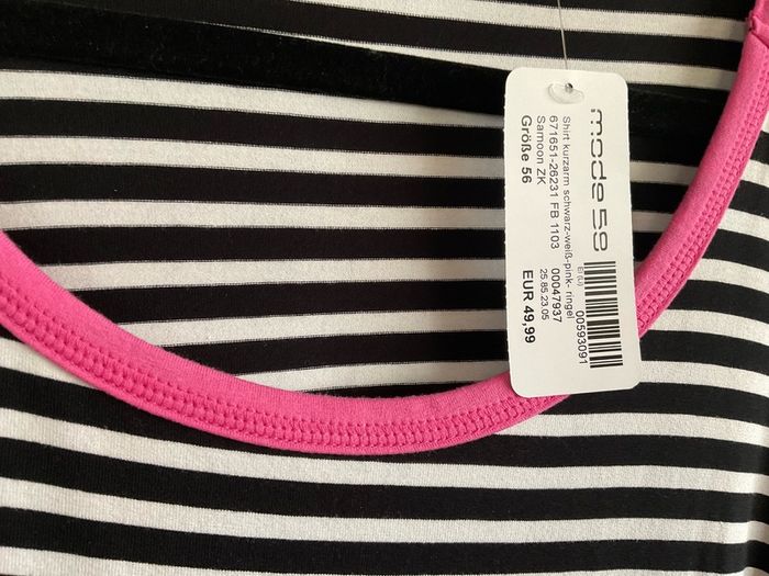 NEW  FURTHER REDUCED from SAMOON a pink casual cardigan with side slits and a matching black and white top with pink trim . Length of both items is 33 inches