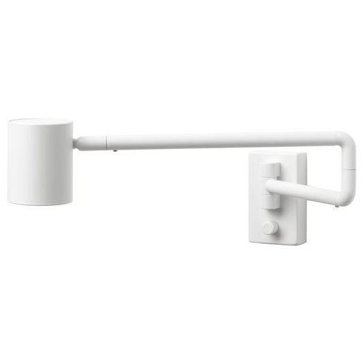 Ikea NYMANE wall lamp w swing arm wire in x2 white
