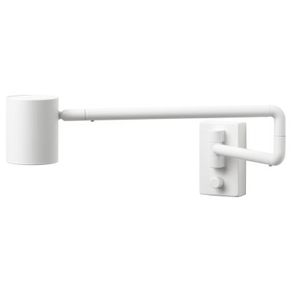 Ikea NYMANE wall lamp w swing arm wire in x2 white