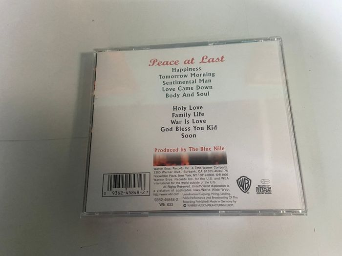 The Blue Nile Peace At Last CD