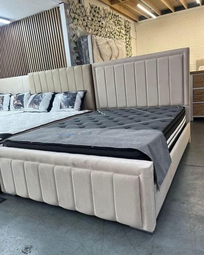 Double & King Size Bed Frame With Mattress Opt