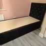 Free single velvet bed frame Image 2