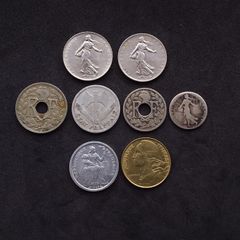 Small Selection of (8) French Coins