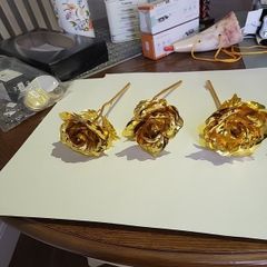 Gold coloured roses