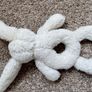 Bashful Bunny Ring Rattle in Cream for newborn, toddler, kids Image 4