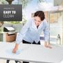 6ft Folding Table with White Rattan Patterned Top,180x70x74cm  Sturdy Metal Frame, Waterproof, Portable & Easy Assembly Ideal for Parties, BBQs, Camping (White Rattan) Image 9