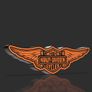 Harley Davidson Winged Lightbox Image 2