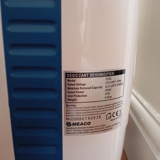 MEACO DD8L Desiccant Dehumidifier