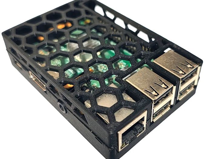 Raspberry Pi 3D printed honeycomb case