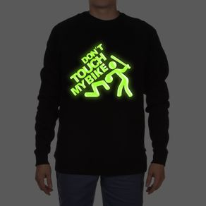 Don't touch my bike sweatshirt glow in the dark sweatshirt cool funny biker sweatshirt