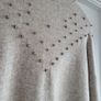SAVIDA oatmeal supersoft embellished top Sz M( Fit 12-14) - Bnwot Image 2