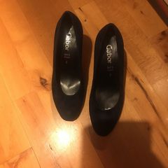 gabor ladies heels size 3 UK brand new 36EU microvelour river blue