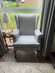 Blue and White striped chair