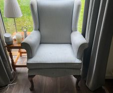 Blue and White striped chair